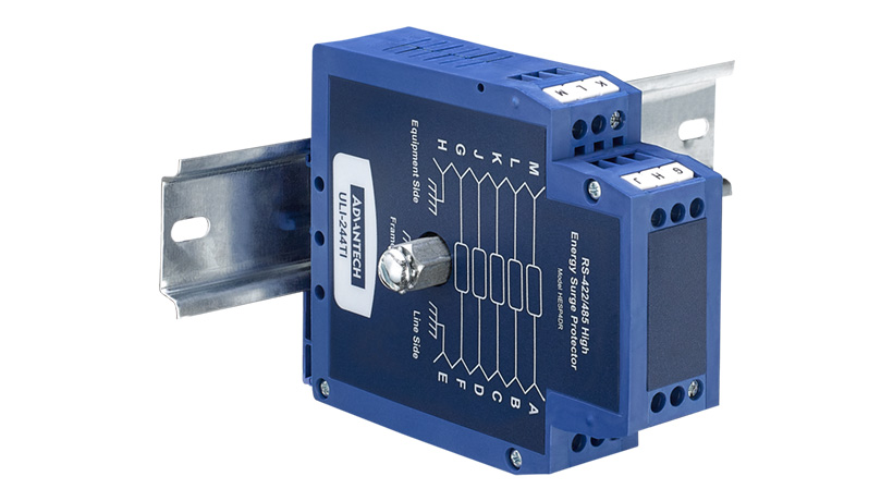 ULI-244TI - RS-422/485 Dataline Surge Suppressor, DIN Rail Mounted, Terminal Blocks